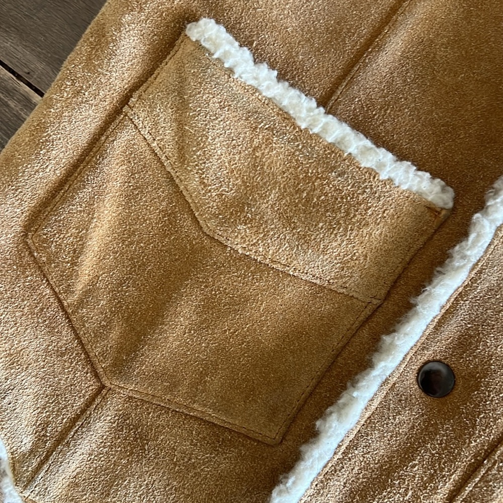 Rare Vintage Suede Sherpa Vest - Picture 3 of 9